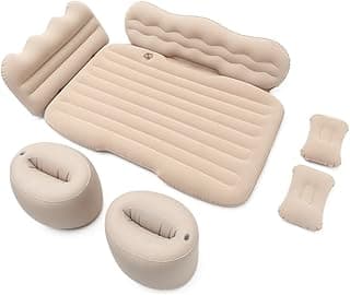 Back Seat Air Mattress Compatible with Chevrolet Tracker Groove 2000-2004 2019-2026, Quick Inflation, Camping Sleeping Pad with 2 Pillows, Car Bed for Soccer Party,Beige