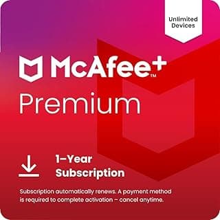 McAfee+ Premium Unlimited Devices | AntiVirus Software 2026 for Windows PC & Mac, AI Scam Detection, VPN, Data Removal, Identity Monitoring |1-Year Subscription with Auto-Renewal | Download