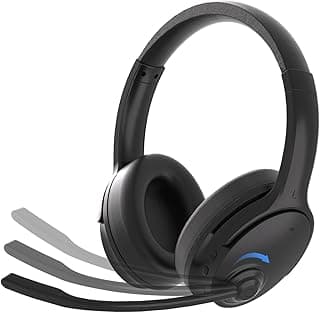 Wireless Bluetooth Headphones + AI Translation Real Time, 144 Languages Learning Over-Ear Headphones, Bluetooth 5.3, Meeting Recording, TF Card, Ear Return for Learning –Black