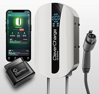 CleverCharge Level 2 EV Charger with CleverKey AI; EV-112A - J1772 Connector with 25ft Charge Cable, NEMA 14-50 up to 40A 240V, App & Wi-Fi Enabled, UL & Energy Star Certified EVSE