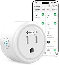 GHome Smart Plug, WiFi Smart Plugs Work with Alexa and Google Home, Smart Outlet Timer with APP Remote Control, 2.4GHz Wi-Fi Only, No Hub Required, ETL FCC Listed, White