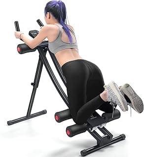 Abdominal Trainers, Adjustable AB Machine at Home or Gym for Core Strength Training, Ab Cruncher Foldable Fitness Gear for Men and Women Exercise &Workout
