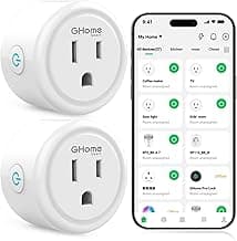 GHome Smart Plug, WiFi Smart Plugs Work with Alexa and Google Home, Smart Outlet Timer with APP Remote Control, 2.4GHz Wi-Fi Only, No Hub Required, ETL FCC Listed, White