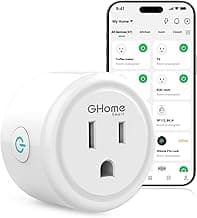 GHome Smart Plug, WiFi Smart Plugs Work with Alexa and Google Home, Smart Outlet Timer with APP Remote Control, 2.4GHz Wi-Fi Only, No Hub Required, ETL FCC Listed, White