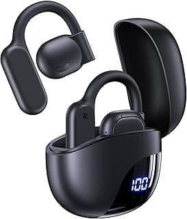AI Translation Earbuds Real Time 164 Languages 80H Playtime Translator Ear Buds Audifonos Traductores Inglés Español Wireless Earphones Bluetooth AI Headphone for Travel Meeting Learning K08 Black