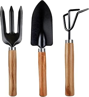 Rukinovi 3Pcs Garden Tools,Lightweight Duty Gardening Tools,Gardending Hand Tools Kit for Succulents,Home Plants,Garden Potted Plants Etc Indoor Plant Accessories-Gardening Tool Set