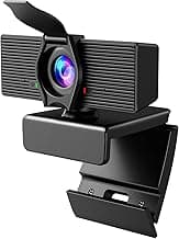 Webcam with Microphone & Privacy Cover, 1080P HD Web Computer Camera, USB Plug and Play Laptop PC Desktop Camera, Works with Zoom, Skype, Teams, Video Conferencing/Recording/Streaming
