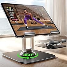 LISEN for iPad Stand Holder Adjustable Tablet Stand for Desk, 2026 for iPad Accessories Rotating Display Stand PC Office Accessories for Desk Women Gifts Kindle Table Mount/PS/Switch iPhone 12.9"-4.7"