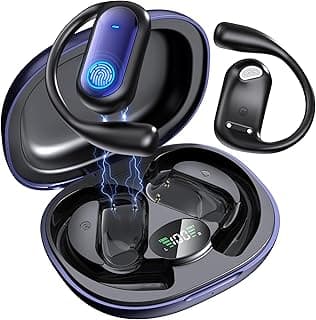 168 Languages AI Live Translation Earbuds, 4-in-1 Smart Mode Bluetooth 5.4 Touch Screen Earphones Real-Time Headphones Translator, Fit iOS and Android Ideal for Business and Learning, Light Blue