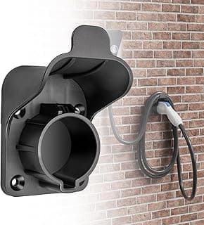 Anina EV Charger Holder SAE J1772 Charging Cable Organizer for Portable Electric Car Charger Cable Hanger Electric Vehicle Charging Cord Holder Wall-Mount Connector Space Saving
