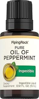 Piping Rock Peppermint Oil | 15 ml Drops | Pure Ingestible Liquid Supplement | Non-GMO, Gluten Free