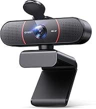 EMEET C960 4K Webcam for PC, 4K UHD CMOS Sensor, PDAF Auto Focus, Dual Omnidirectional Mics, Auto Light Correction, 73° FOV, Plug&Play Webcam w/Privacy Cover, Works w/Zoom/Teams/Skype/Google Meet