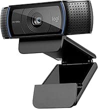 Logitech HD Pro Webcam C920, Widescreen Video Calling and Recording, 1080p Camera, Desktop or Laptop Webcam