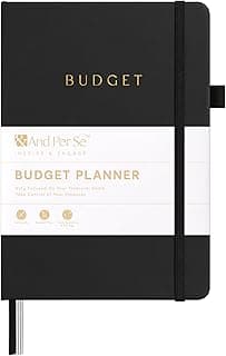 And Per Se Budget Planner, Monthly Budget Notebook with Expense Tracker, Undated Financial Planner & Bill Organizer Book - A5 Size, Hardcover (Black)