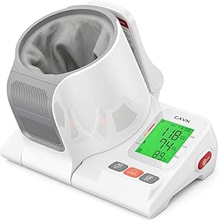 CAVN Blood Pressure Monitor, One-Touch Barrel-Type Upper Arm Blood Pressure Monitors for Home Use, No-Wrap Auto-Fit Design, Fits Arms 7.1"-16.5", 3-Color Backlight, 2 Users 2×99 Memory