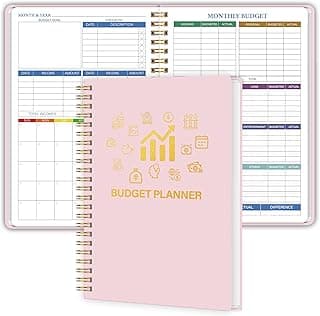Budget Planner - Monthly Financial Planner Organizer with Expense Budget Book/Expense Tracker Notebook/Accounting Book to Manage Your Money Effectively, Start Anytime, A5(5.8" * 8.2") Pink