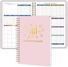 Budget Planner - Monthly Financial Planner Organizer with Expense Budget Book/Expense Tracker Notebook/Accounting Book to Manage Your Money Effectively, Start Anytime, A5(5.8" * 8.2") Pink
