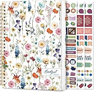 Aesthetic Budget Planner - Monthly Finance Planner with Expense Tracker, Undated Bill Organizer, Budget Notebook to Manage Your Finances, Account Budget Book - Wildflowers