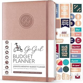 GoGirl Budget Planner – Monthly Financial Planner Organizer Budget Book. Expense Tracker Notebook Journal to Control Money, Compact (Rose Gold)