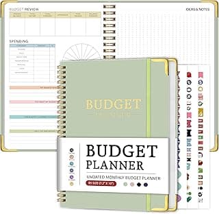 Budget Planner - Monthly Budget Book with Expense Tracker Notebook, Undated Bill Organizer & Finance Planner to Manage Your Money Effectively, Account Planner, For Personal, Small Business, and Household - Green