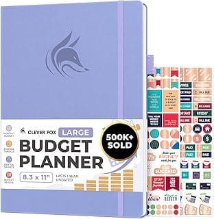 Clever Fox Budget Planner Large – Expense Tracker Notebook. Monthly Budgeting & Bill Organizer, Finance Logbook & Accounts Book, A4 (Lavender)