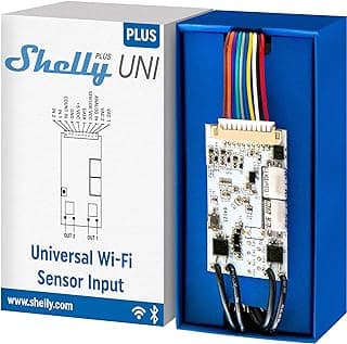 Shelly Plus Uni Smart Wi-Fi and Bluetooth Operated Module, Dry Contact | Dry Contacts, Home Automation, Compatible with Alexa and Google Home, No Hub, Precise Voltmeter, Pulse Counting, Sensor