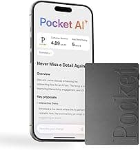 Pocket AI Voice Recorder, Auto Transcription, AI Note Taker, Space Grey | Recording Device, Action Items, Mind Maps, Ask Pocket, 4-Day Battery, MagSafe, iOS & Android