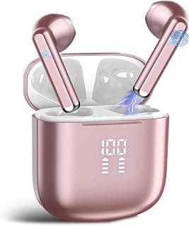 2026 AI Translation Earbuds Real Time, 165 Language Translator Earbuds 3-in-1 Bluetooth 5.4 with APP, Translation Headphones with 6 Translation Modes Translating Device for Travel/Business/Learn Rose