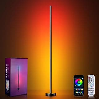 OIYN Smart RGBICW LED Corner Floor Lamp - 16 Million DIY Colors, 68+ Scenes, Music Sync, App & Remote Control, Color-Changing Ambient Lighting for Living Rooms, Bedrooms, and Gaming Rooms