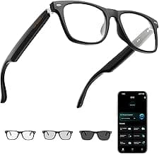 AI Smart Glasses for Men and Women with Chat GPT, Bluetooth Translation Glasses with 164 Languages and Color-Change Lens, Music Playback, Hands-Free Calls, UV & Blue Light Protection
