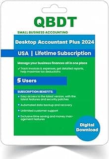 Quick - Books Desktop Accountant Edition Plus 2024 | 5 User's | LIFETIME Version | NO DVD | Amazon Message Delivery(Within 12hrs) - Only PC, Not for Mac | 100% Money Back Guarantee