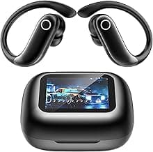 NE61 AI Translation Earbuds Real Time Language Translator Earbuds with LCD Touch Screen, Heart Rate & Blood Oxygen Monitor, Bluetooth 6.0, 8 Translation Modes, Support 134 Languages With Music & Calls