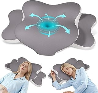 Sleep Apnea Pillow Ergonomic Cervical Neck Pillow for Pain Relief,Support Cooling Contour Memory Foam Pillows for Side Back Stomach Sleepers Orthopedic Pillow with Removable Cover