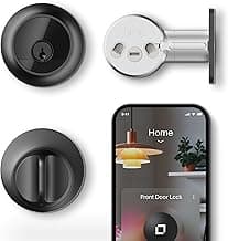 Level Lock Pro - World’s Smallest, Fastest, Innovative Smart Lock - Matter-Over-Thread Deadbolt Plus Apple Home Key - Keyless & Remote Access via Apple, Alexa, Google Home, SmartThings (Matte Black)