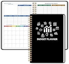 Monthly Budget Planner - 14 Months Hardcover Undated Financial Planner Organizer Budget Book with Expense and Debt Tracker Notebook to Manage Your Money Effectively, Bill Organizer
