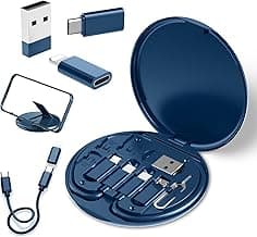 USB to USB-C Adapter, USB C Charging Cable Adapter Kit Contains Multiple OTG Adapters for USB Type C/USB A/USB C Male Cable/Micro USB, Equipped with SIM Extractor/SIM Slot/Phone Holder (Blue)