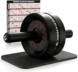 VINSGUIR Ab Roller Wheel, Abs & Core Workout Equipment for Home Gym with Knee Pad Accessories, Abdominal Wheel for Full-body Strength Training