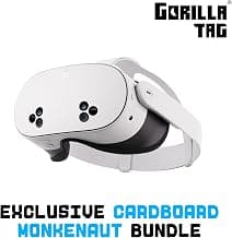 Meta Quest 3S 128GB | VR Without Wires — Gorilla Tag Cardboard Monkenaut Bundle — Amazon Exclusive —Access to 100+ Games with a 3-Month Trial of Meta Horizon+ Included