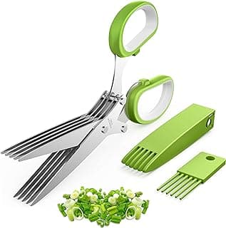 2026 Upgraded Herb Scissors, Effortless Herb Shears Cutter Tool with Sharp Stainless Steel Blades for Fresh Herbs, Must-Have Kitchen & Cooking Gadget, Green